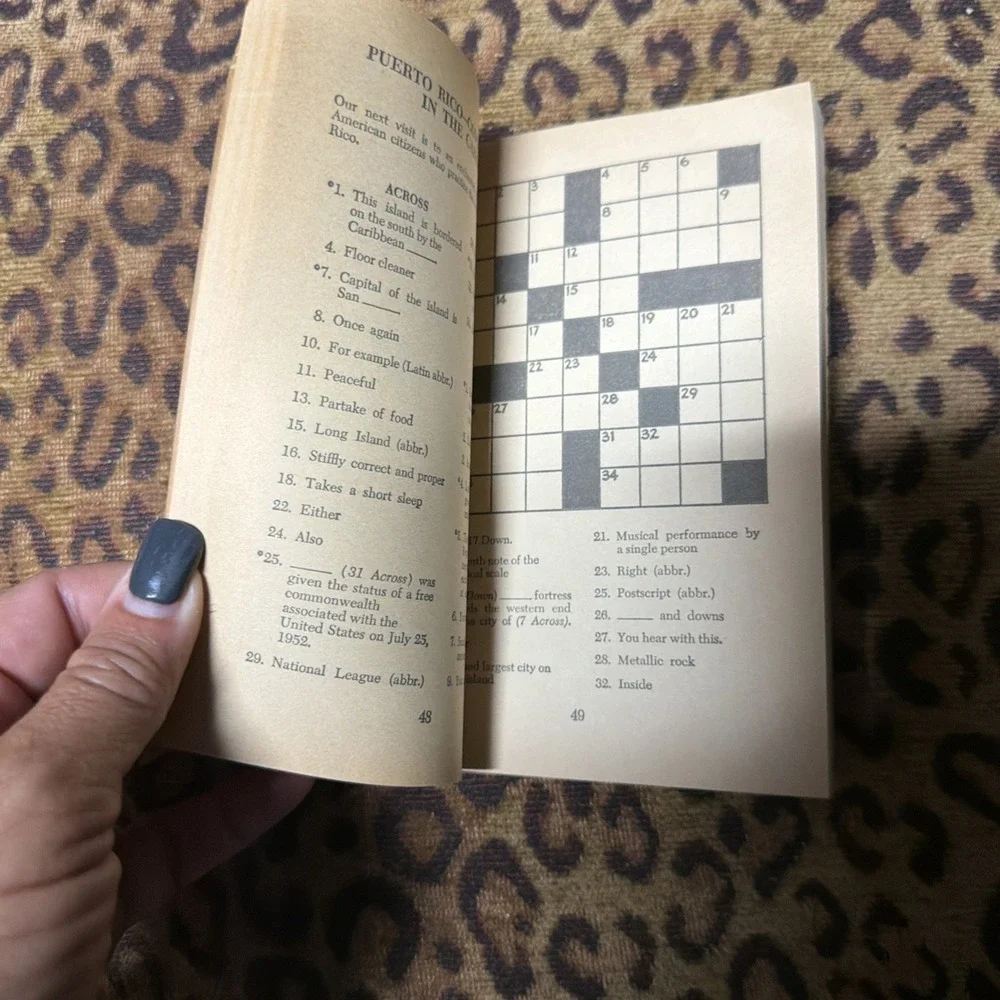 1973 Vtg Unused All‎ American Crosswords Paperback Games Puzzles Read